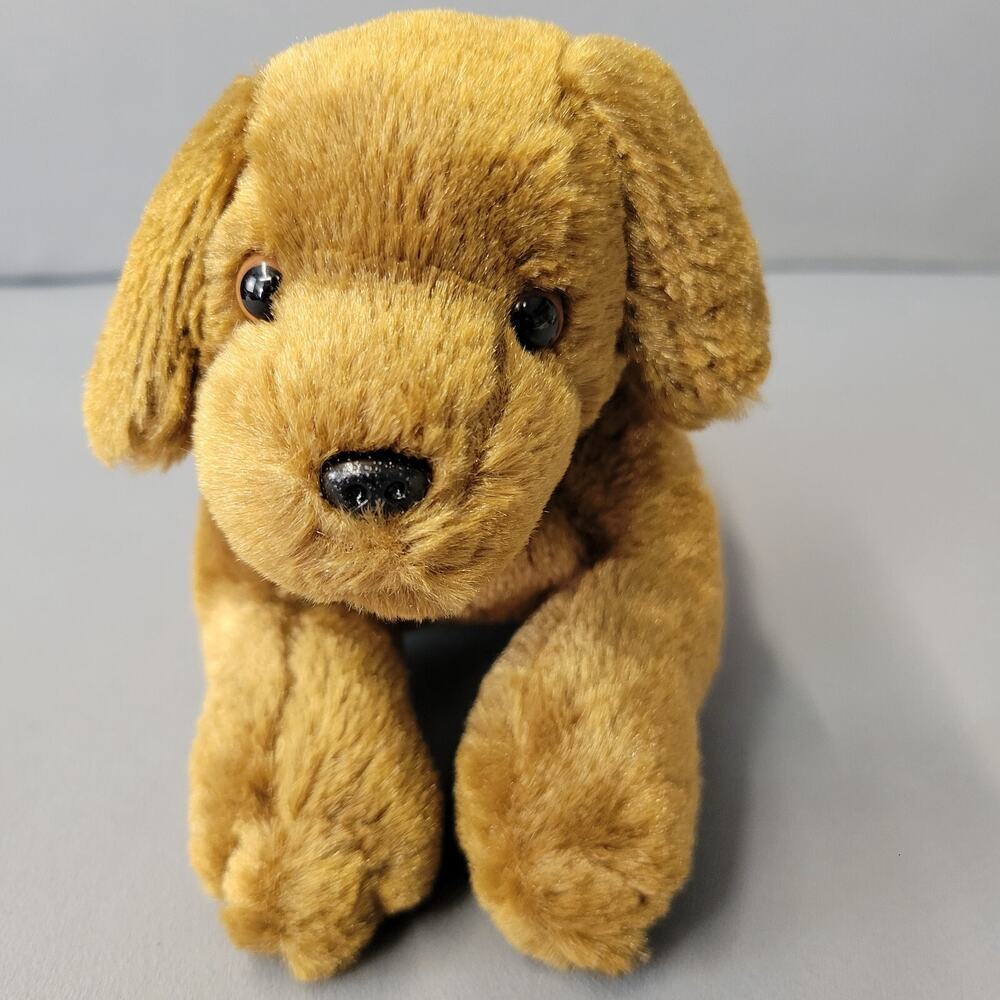Bestever Puppy Passion Dog Plush Toy Realistic Laying‎ Brown Stuffed Animal Soft